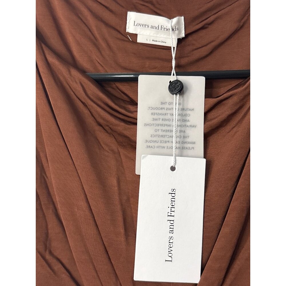 Lovers and Friends x Yhasmina Ferrara Lotte Top in Chocolate Brown Large New - Picture 7 of 8